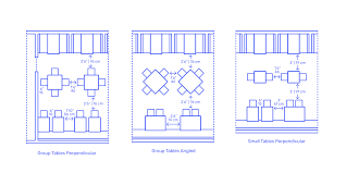 Restaurant Seating Arrangements Dimensions Drawings