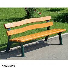 Metal Park Benches With Solid Wood