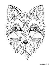 Fill out that gallery wall with any of these 36 free black and white art prints! Decorative Black And White Sketch Of Fox Head Stock Illustration Adobe Stock