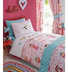 Girl S Pink And White Single Bedding