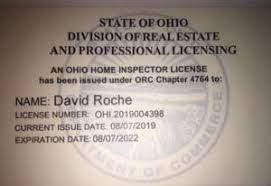home inspectors in ohio must be
