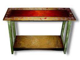 hand painted sofa table 3 artisan crafted
