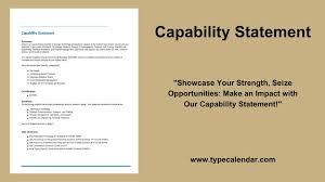 free printable capability statement