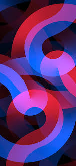 Red And Blue Squiggles Iphone