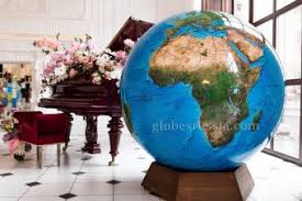 big floor globe view of earth