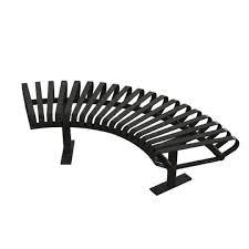 Curved Outdoor Bench Carnival Metal