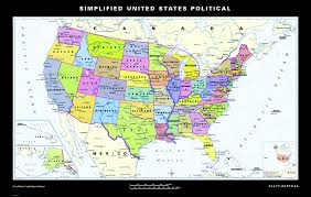 N avigate usa map, usa countries map, satellite images of the usa, usa largest cities maps, political map of usa, driving directions and traffic maps. Simplified United States Political Map The Map Shop
