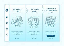 Premium Vector | Maternity leave options onboarding vector template