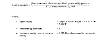 estimate the air conditioner capacity