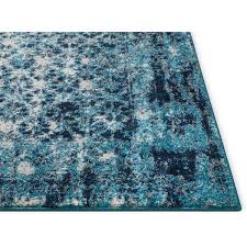 modern distressed area rug