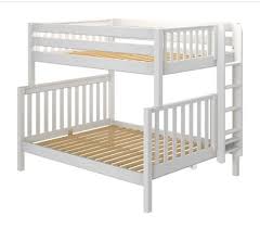 crystal white bunk bed with queen on