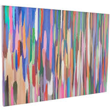 Novogratz Canvas Multi Colored Paint Strokes Abstract Wall Decor