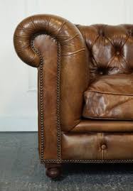 brown leather chesterfield sofa from