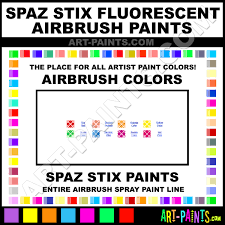 Spaz Stix Fluorescent Airbrush Spray Paint Colors Spaz