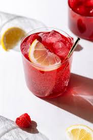 iced raspberry pion tea lemonade