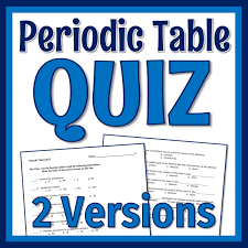 periodic table quiz for middle