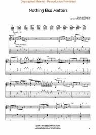Check out the tab ». Sheet Music Metallica Nothing Else Matters
