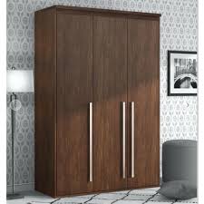 brown 3 door wooden wardrobe for home