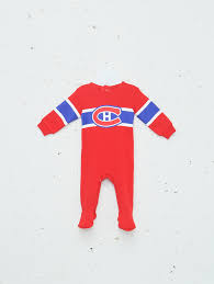 Petit Lem Canadiens Uniform Sleeper Baby Pyjama