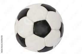 black and white soccer ball stock photo