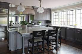 grey stained kitchen cabinets