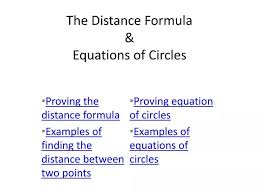 Distance Formula Amp Equations