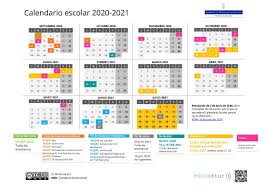 Calendarios 2022 pdf con feriados y fiestas populares de méxico. Calendario Escolar 2020 2021 En Asturias
