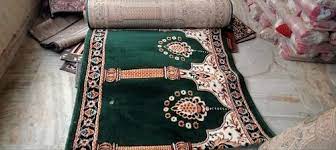 green cotton janamaz roll carpets at rs