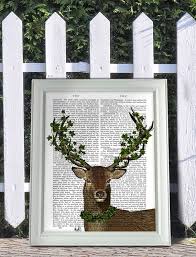 Deer Print Animal Painting Wall Art