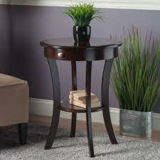 Classic Wooden Round End Table W Small