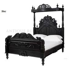 This bed is thoroughly made from the metal frame; French Heavy Gothic Victorian Canopy Bed Antique Reproduction Shop