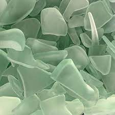 Sea Foam Tumbled Glass Pieces Love