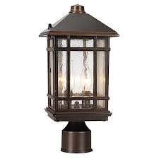 bronze outdoor post mount light
