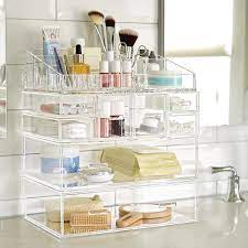 large luxe acrylic makeup organizer clear