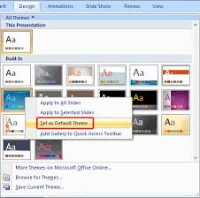 theme in powerpoint 2007 for windows
