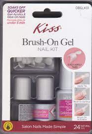 kiss brush on gel nail kit w natural