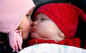 cute baby kiss hd wallpapers