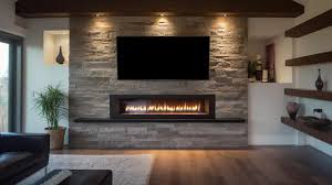 Fireplaces And Tv S With Stone Wall