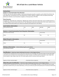 texas bill of form templates for