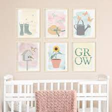 Garden Themed Nursery Kids Room Yellow