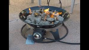 H rectangular powder coated steel lp fire pit coffee table in faux wood with lava rocks Unboxing And Set Up Outland Firebowl Cypress Portable Propane Fire Pit Youtube