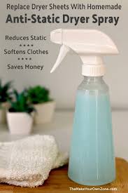 diy anti static fabric softener dryer spray