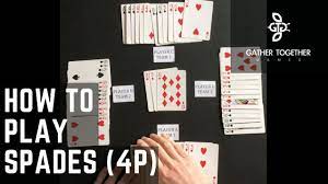 how to play spades 4 player you