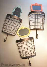 Diy Wire Basket Coat Rack Chaotically