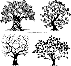 white tree vector art graphics