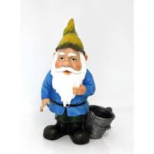Ein Garden Gnome With Cap And Bucket
