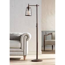 Farmhouse floor lamps are an easy way to add some light into your home. Franklin Iron Works Rustic Farmhouse Downbridge Floor Lamp Oiled Bronze Seedy Glass Shade Led Edison Bulb For Reading Walmart Com In 2021 Bronze Floor Lamp Farmhouse Floor Lamps Rustic Floor Lamps