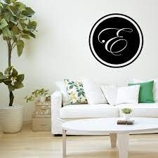 Circle Frame Edwardian Monogram E