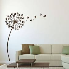 Dandelion Wall Decal With Seeds Flower