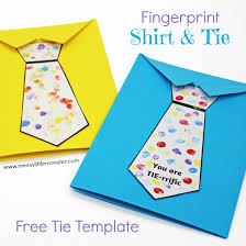 Fathers Day Tie Card With Free Printable Tie Template Messy